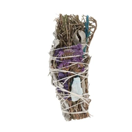 6in Ritual Wand Smudge Stick With Rosemary, Sage And Aventurine