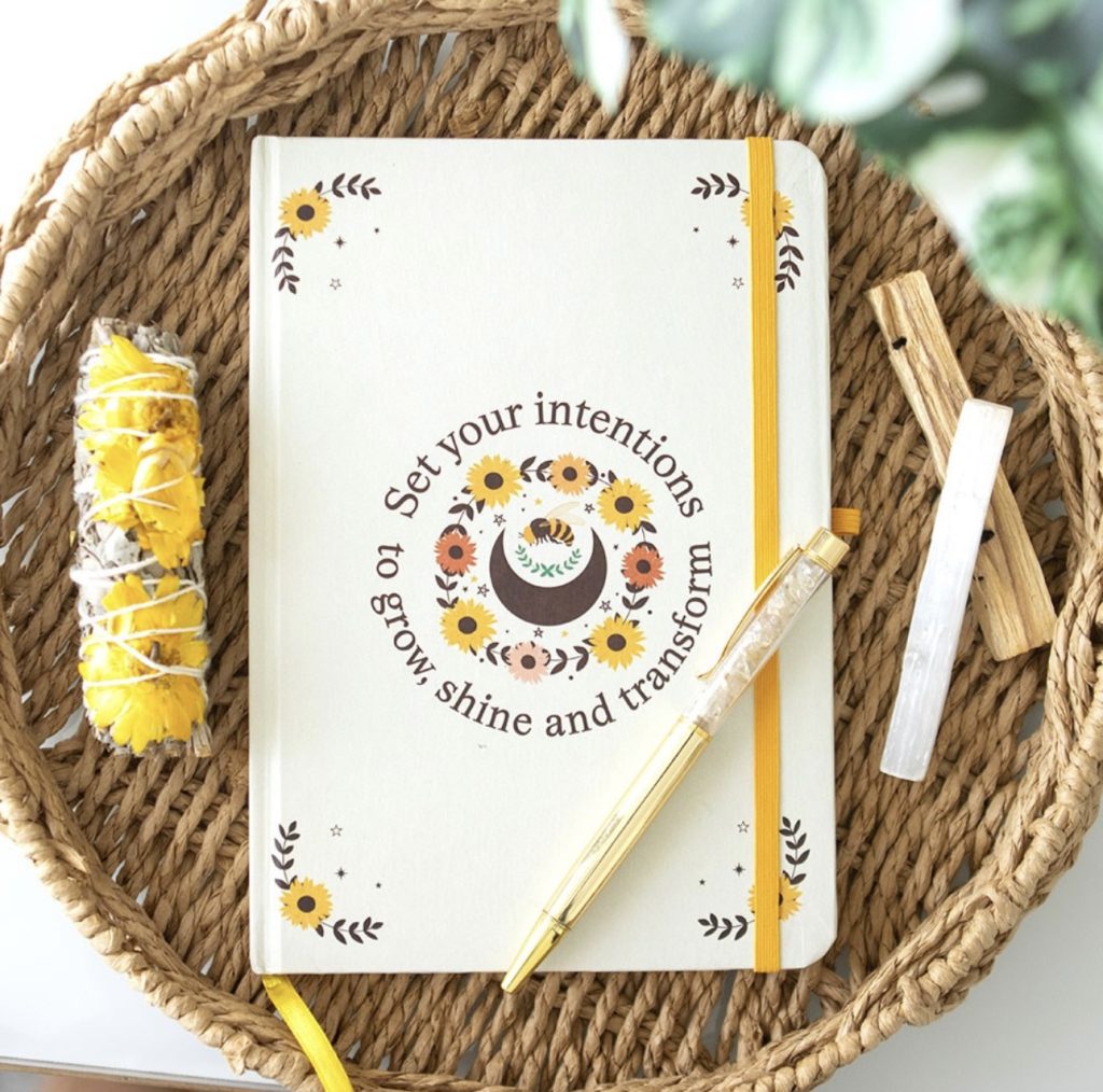 Bee Radiant Intention Journal With Citrine Pen