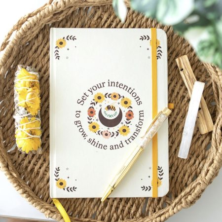 Bee Radiant Intention Journal With Citrine Pen