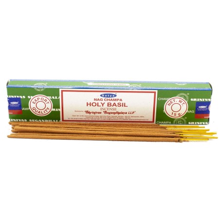 Satya Nag Champa Holy Basil Incense Sticks – (15g) | Fragrance for Meditation, Relaxation & Spiritual Practice