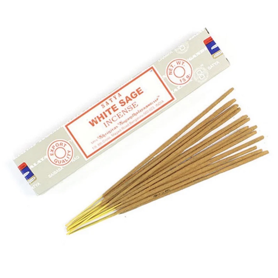 Satya Nag Champa White Sage Incense Sticks – (15g) | Fragrance for Meditation, Relaxation & Spiritual Practice