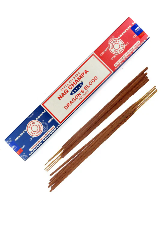 Satya Nag Champa Dragon’s Blood Incense Sticks – (15g) | Fragrance for Meditation, Relaxation & Spiritual Practice