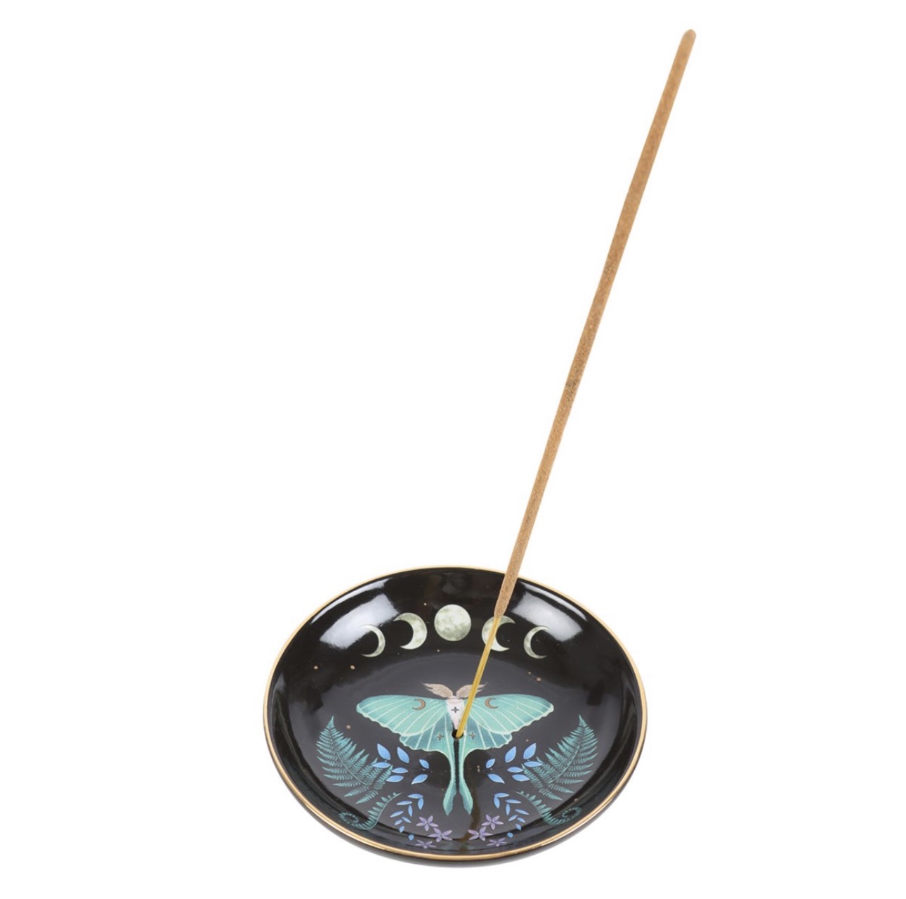 Luna Moth Ceramic Incense Plate Holder - Image 2
