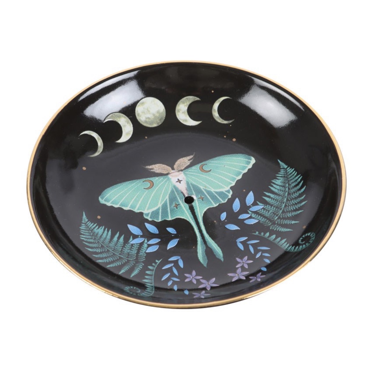Luna Moth Ceramic Incense Plate Holder - Image 4