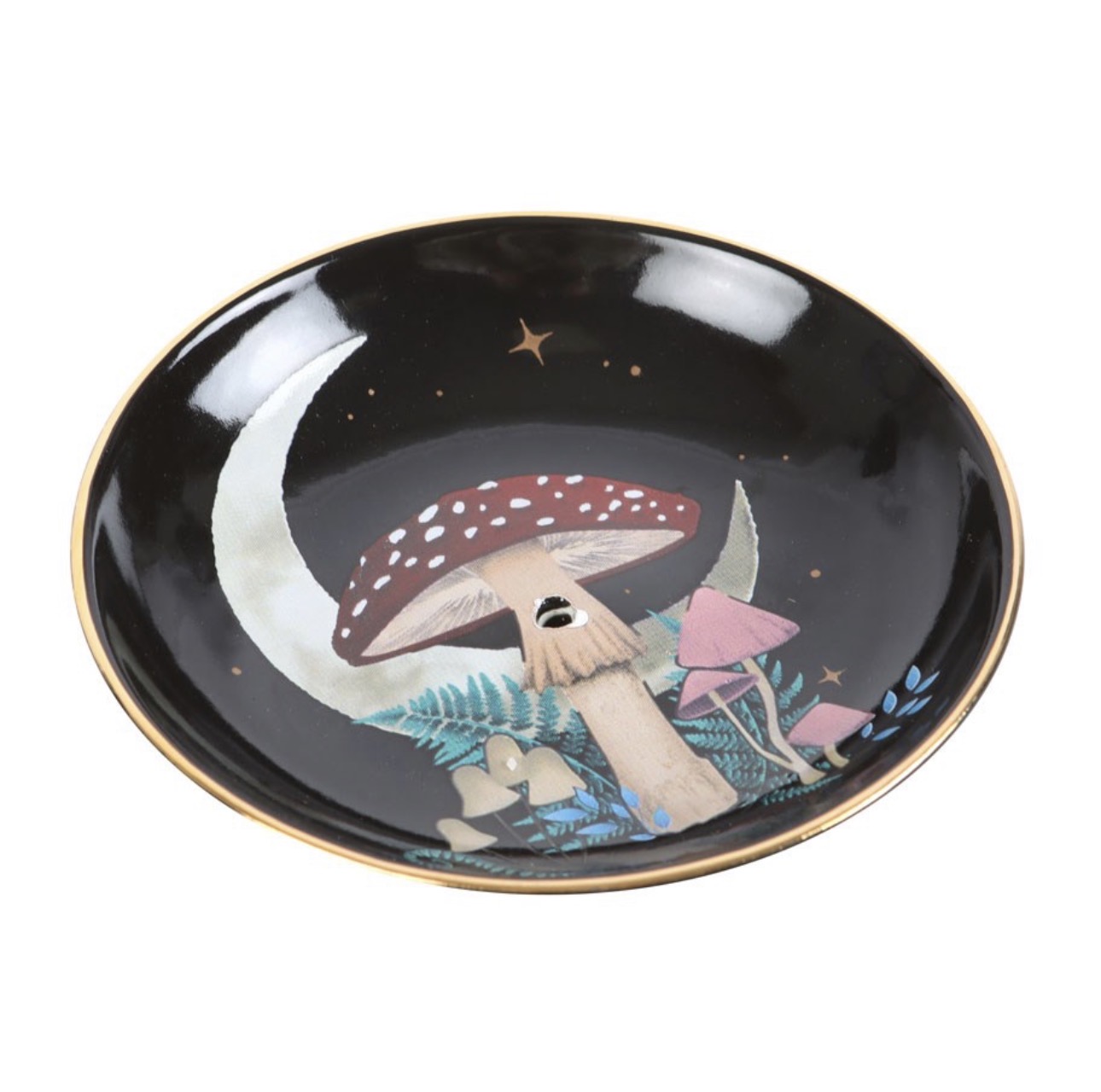 Forest Mushroom Ceramic Incense Plate Holder - Image 4