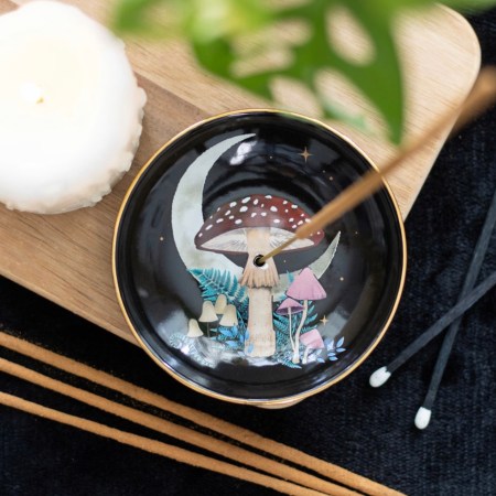 Forest Mushroom Ceramic Incense Plate Holder