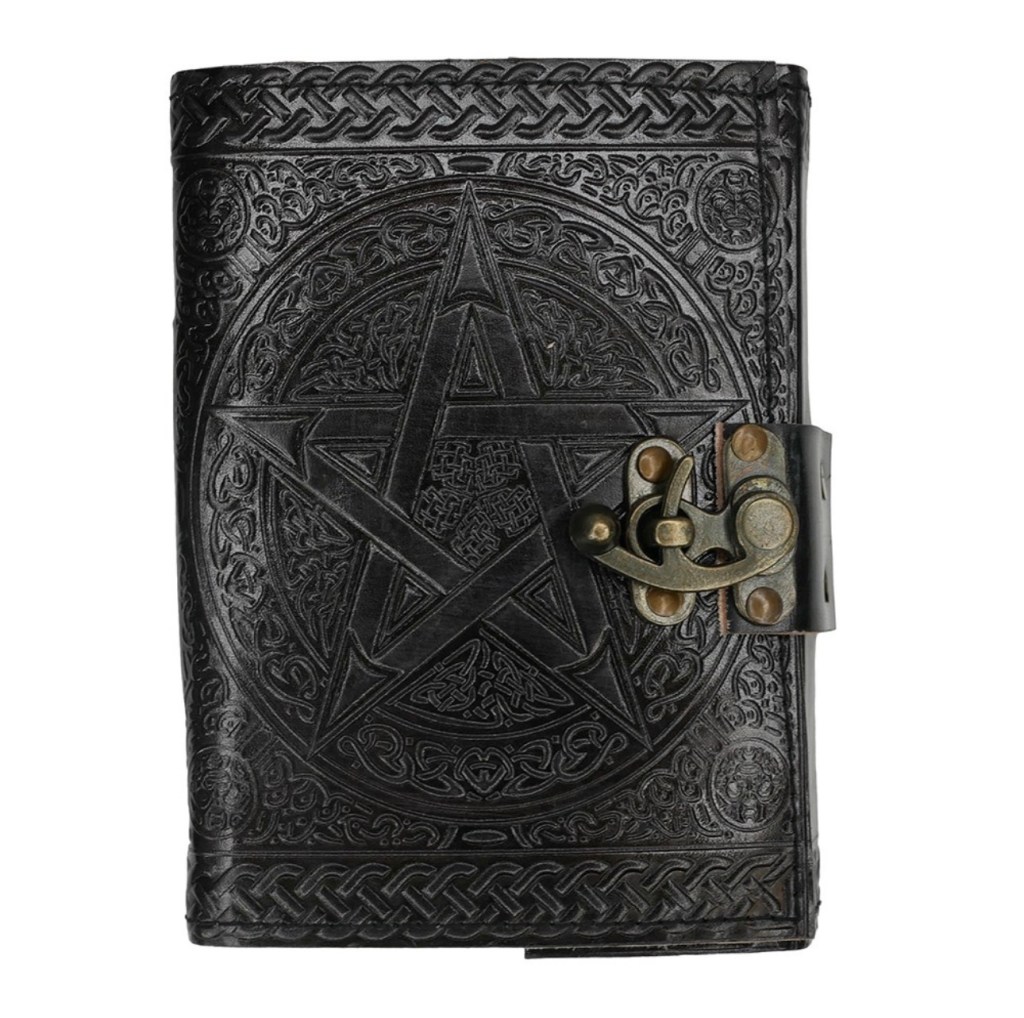 Pentagram Leather Journal Book Of Shadows Grimoire