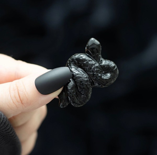 Black Obsidian Crystal Snake