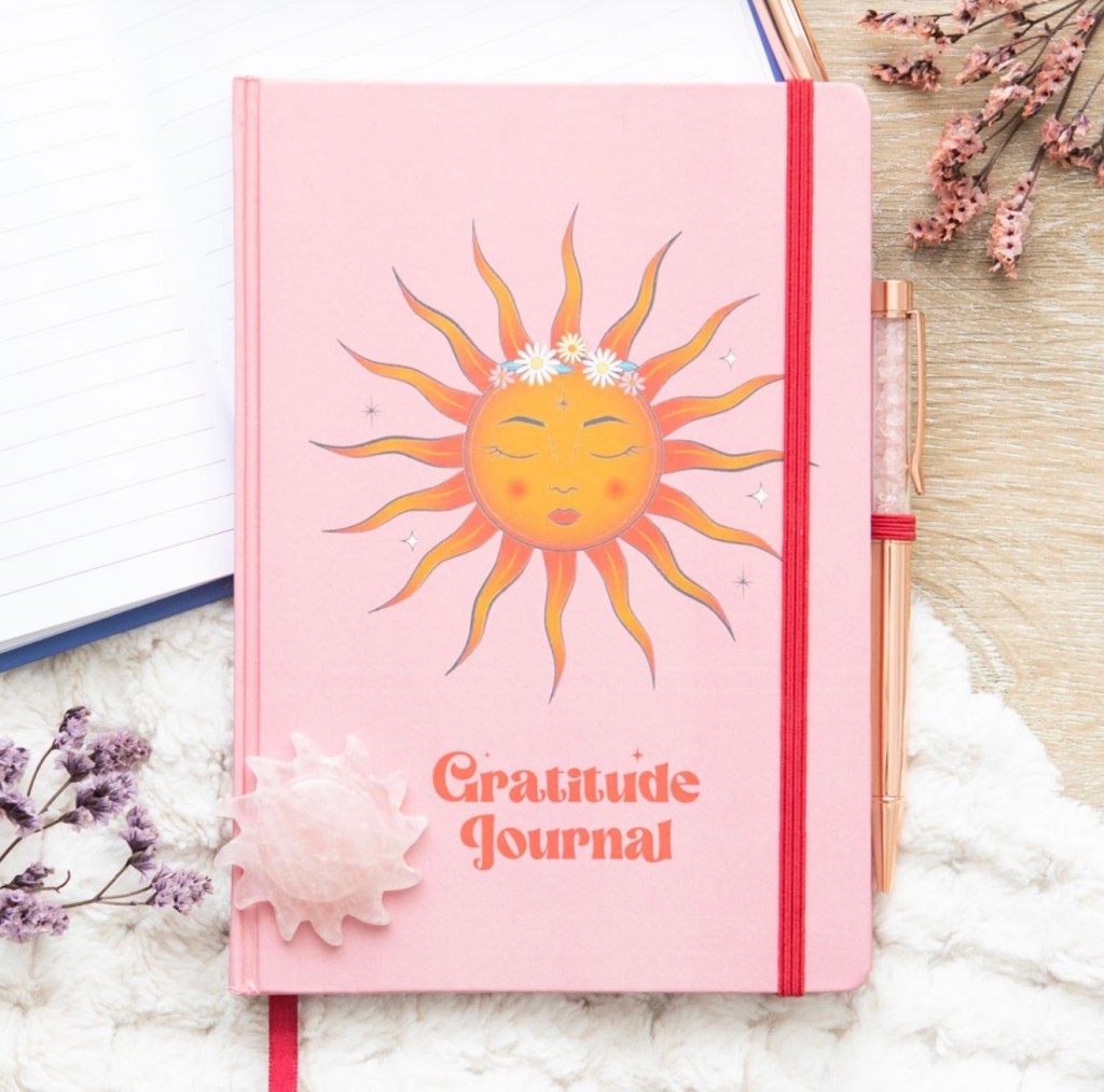 The Sun Gratitude Journal With Rose Quartz Pen