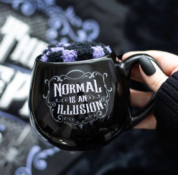 Normal Is An Illusion Gothic Mug And Socks Set