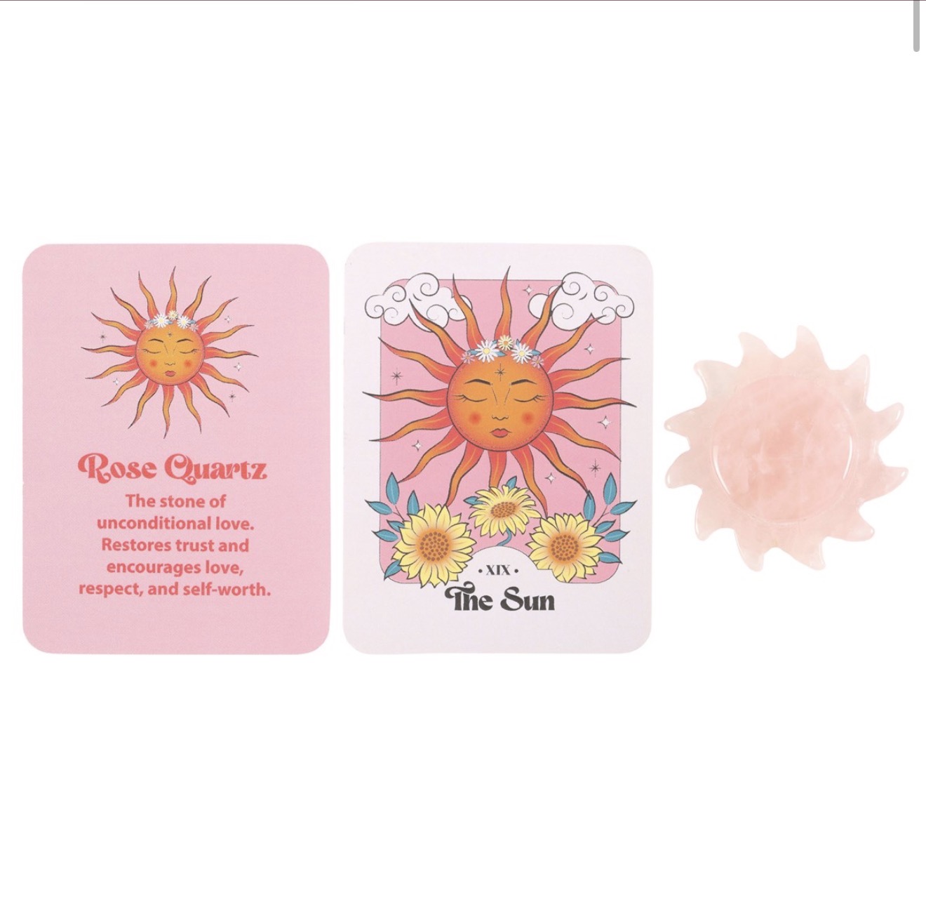 Rose Quartz Crystal Sun Keepsake Stone In A Box - Image 4