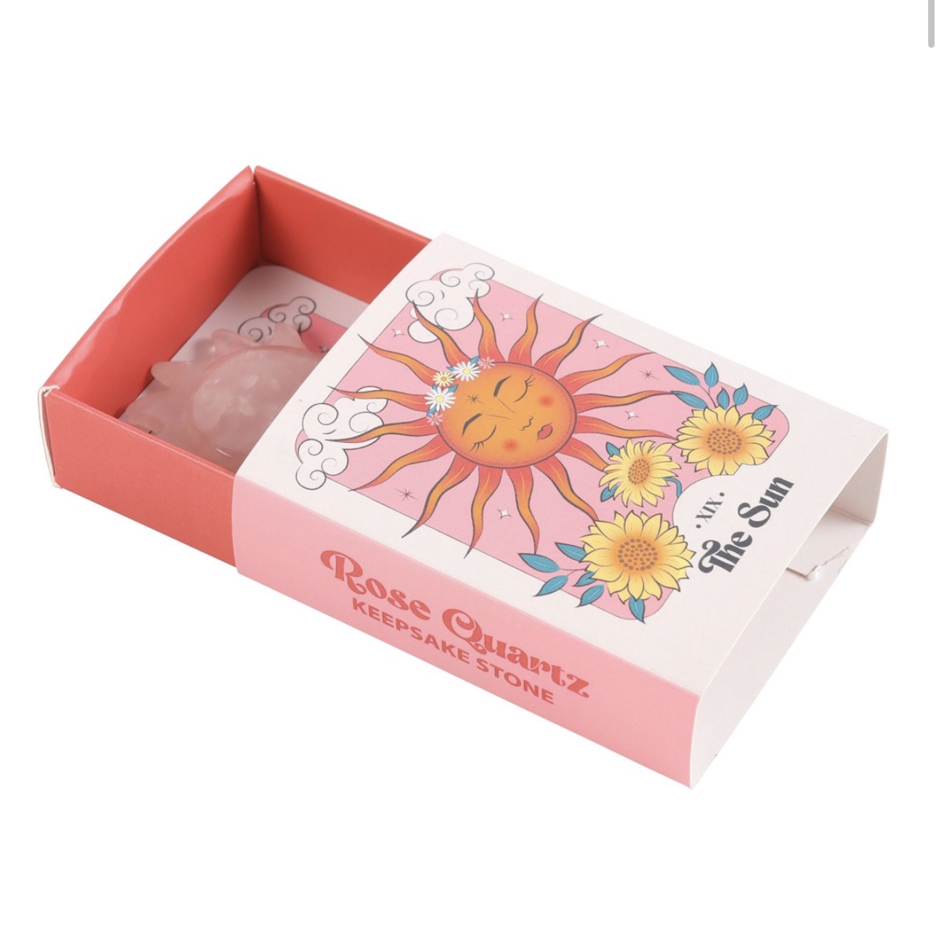 Rose Quartz Crystal Sun Keepsake Stone In A Box - Image 3