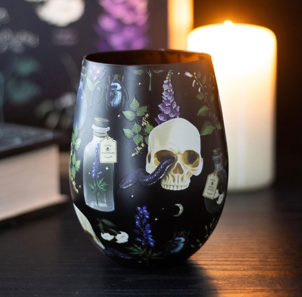Venom & Vines Print Stemless Glass