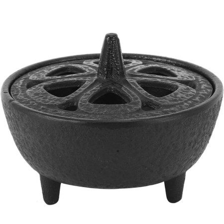 Black Cast Iron Incense Burner