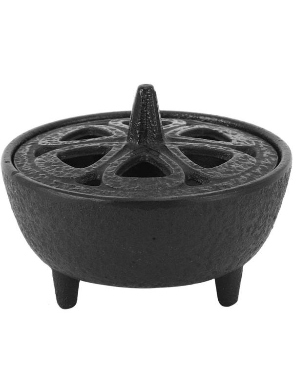 Black Cast Iron Incense Burner