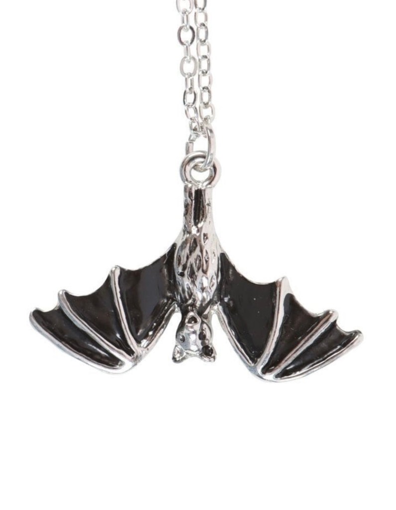 Stainless Steel Hanging Bat Pendant Necklace