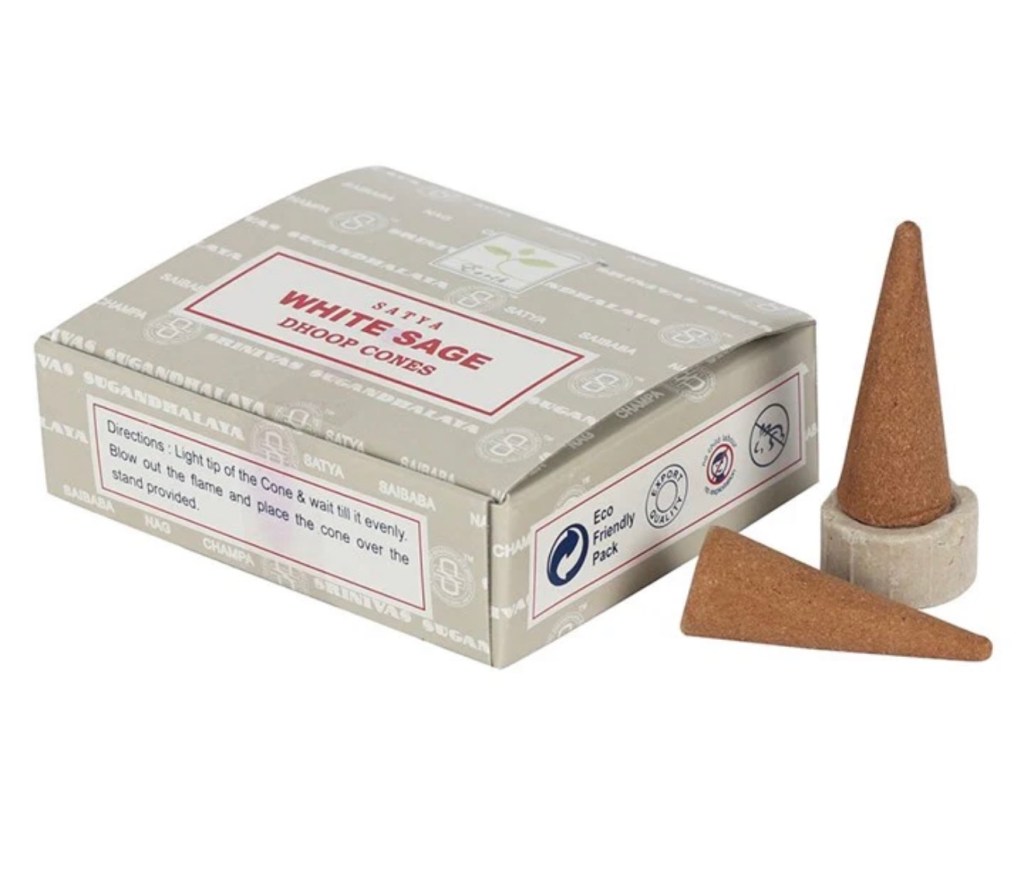Satya White Sage Dhoop Cones | Fragrance for Meditation, Relaxation & Spiritual Practice