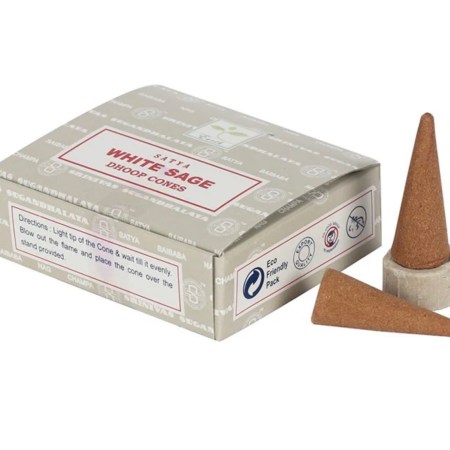 Satya White Sage Dhoop Cones | Fragrance for Meditation, Relaxation & Spiritual Practice