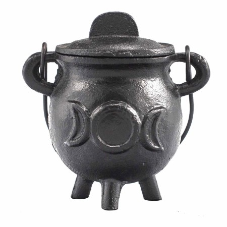 Cast Iron Cauldron with Triple Moon 6.5x13cm