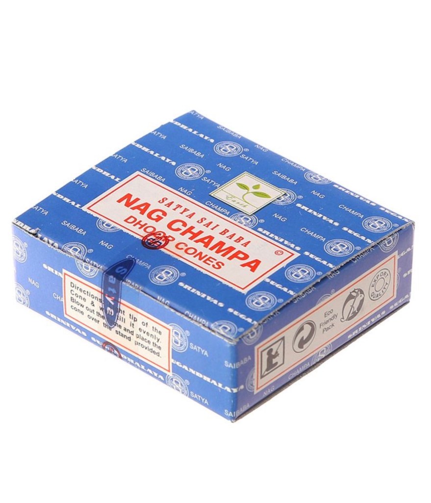 Satya Nag Champa Incense Dhoop Cones | Fragrance for Meditation, Relaxation & Spiritual Practice