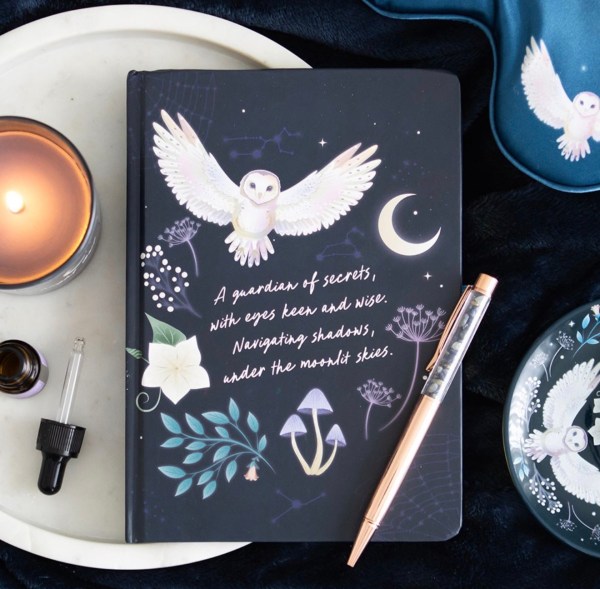 Night Owl Journal With Sodalite Pen