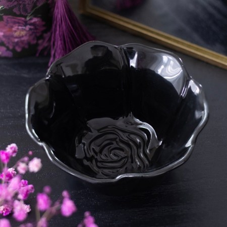 Black Rose Trinket Dish