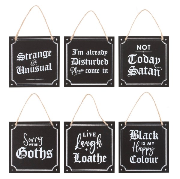 Gothic Hanging Mini Signs