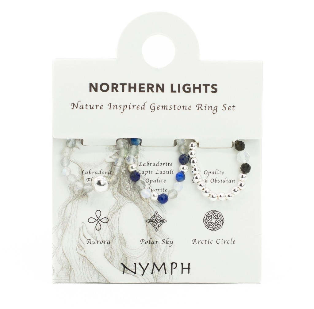 Nymph Spirit Gemstone Ring Set - Northern Lights