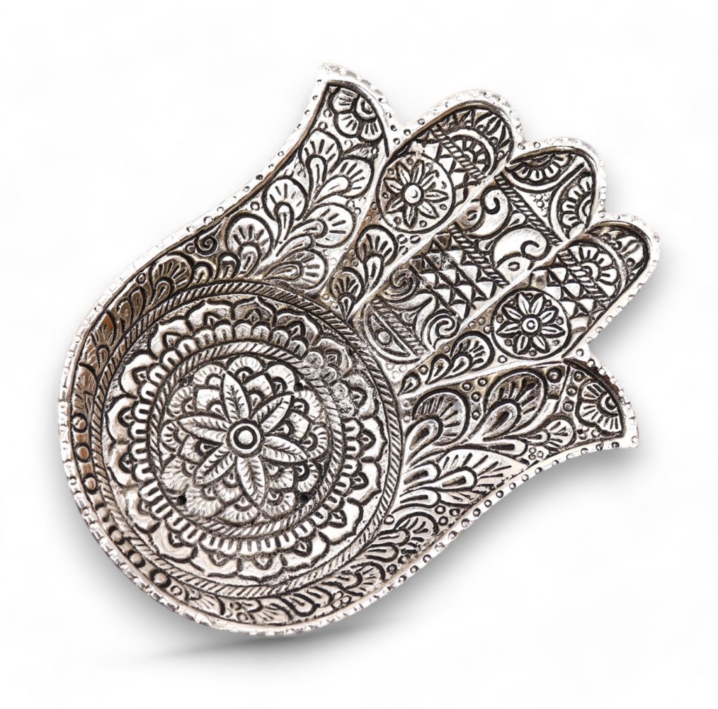 Large Hamsa Incense Holder 18x13cm