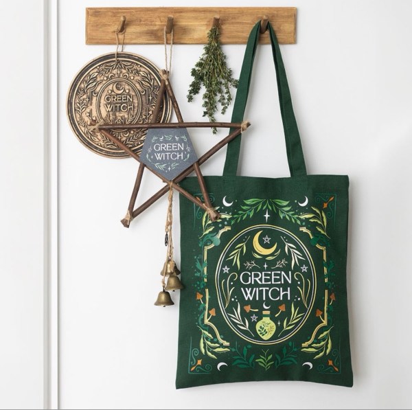 Green Witch Tote Bag