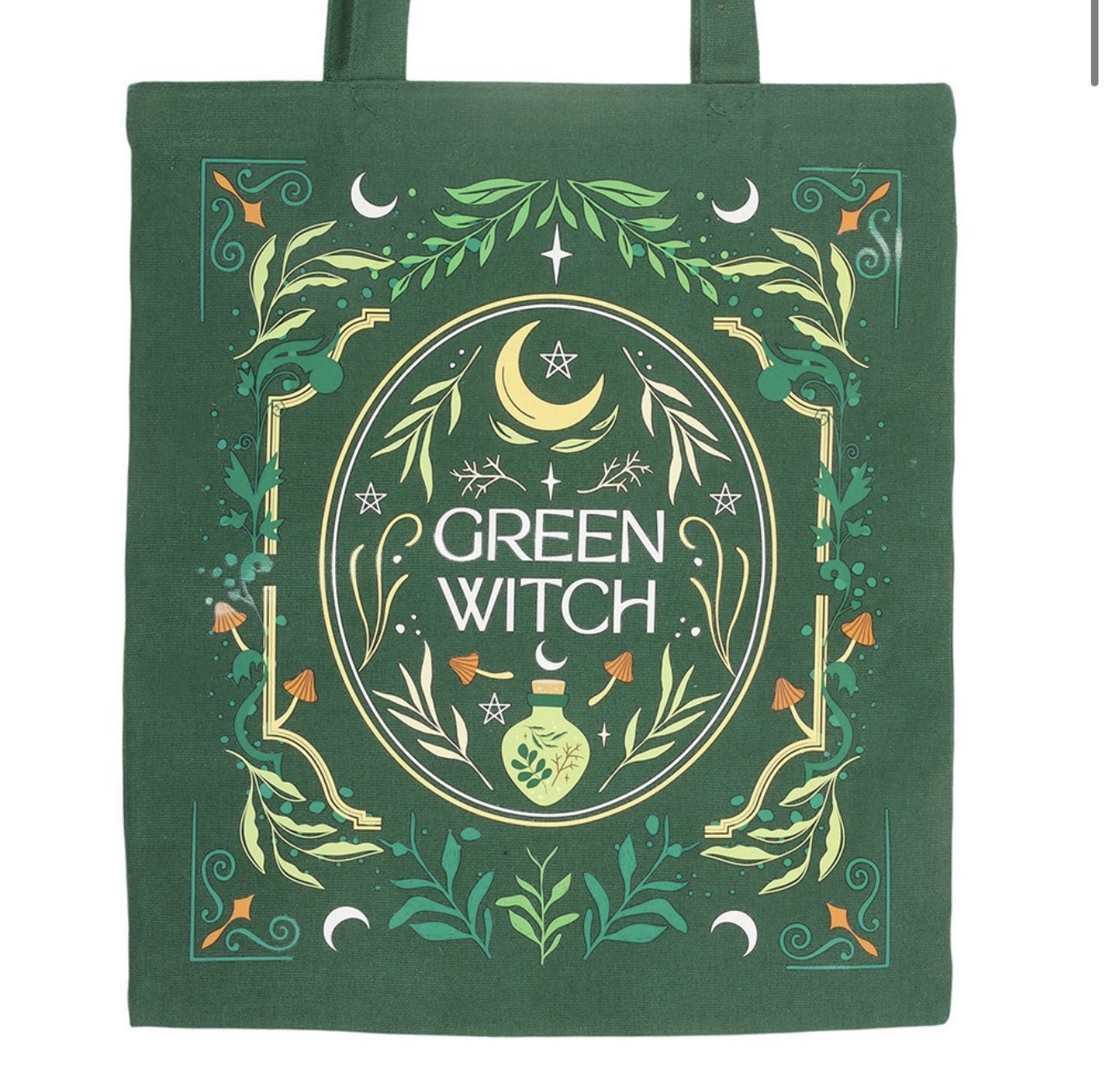 Green Witch Tote Bag - Image 4