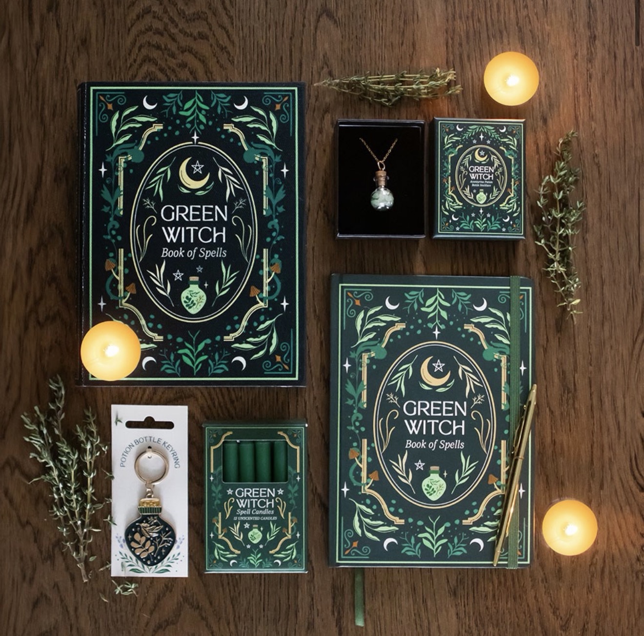 Pack Of 12 Green Witch Spell Candles - Image 5