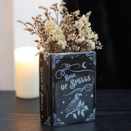 Book Of Spells Book Shaped Vase