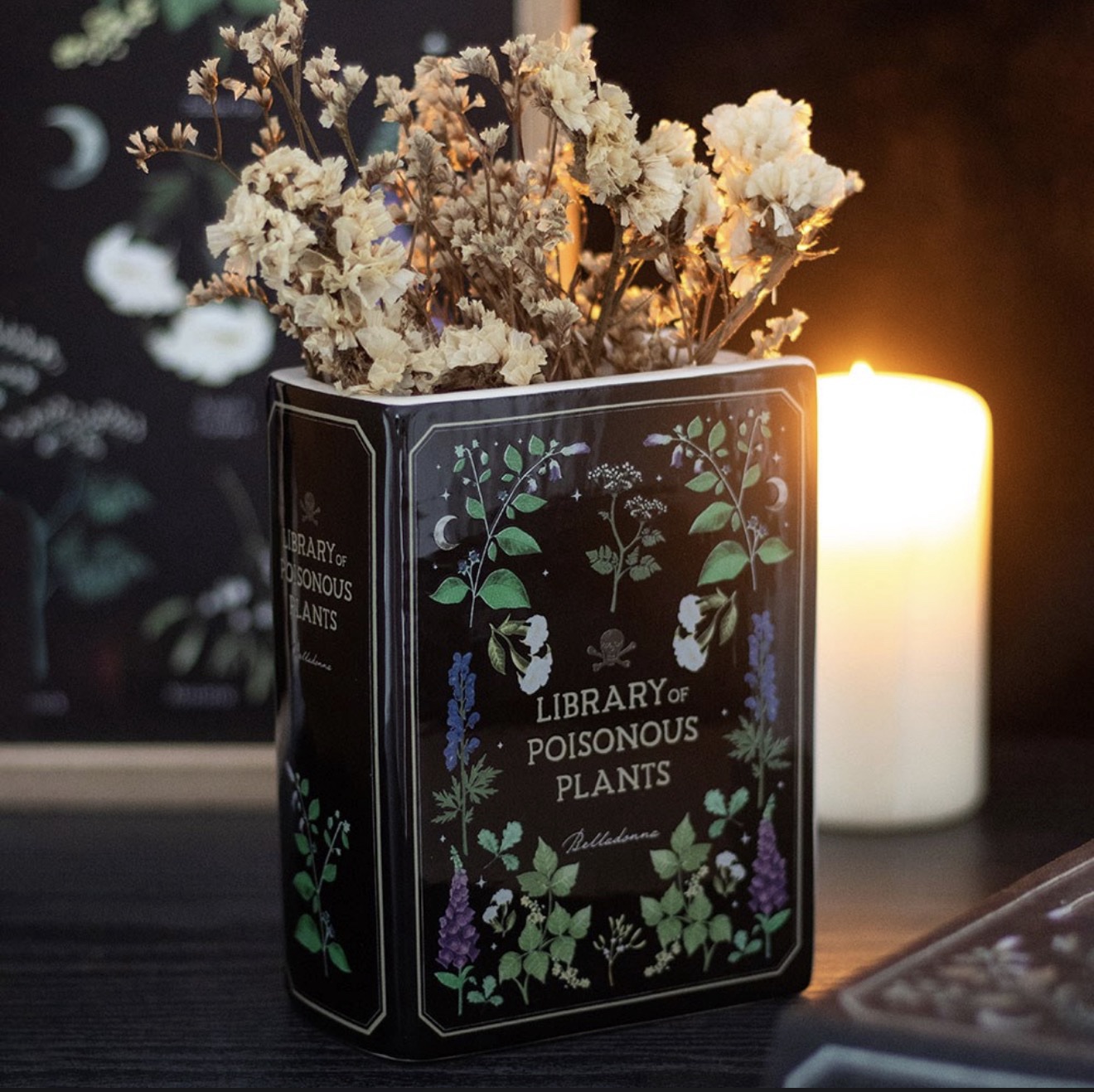 Poisonous Plants Book Shaped Vase