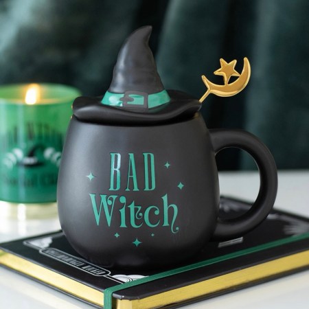 Bad Witch Lidded Mug With Spoon