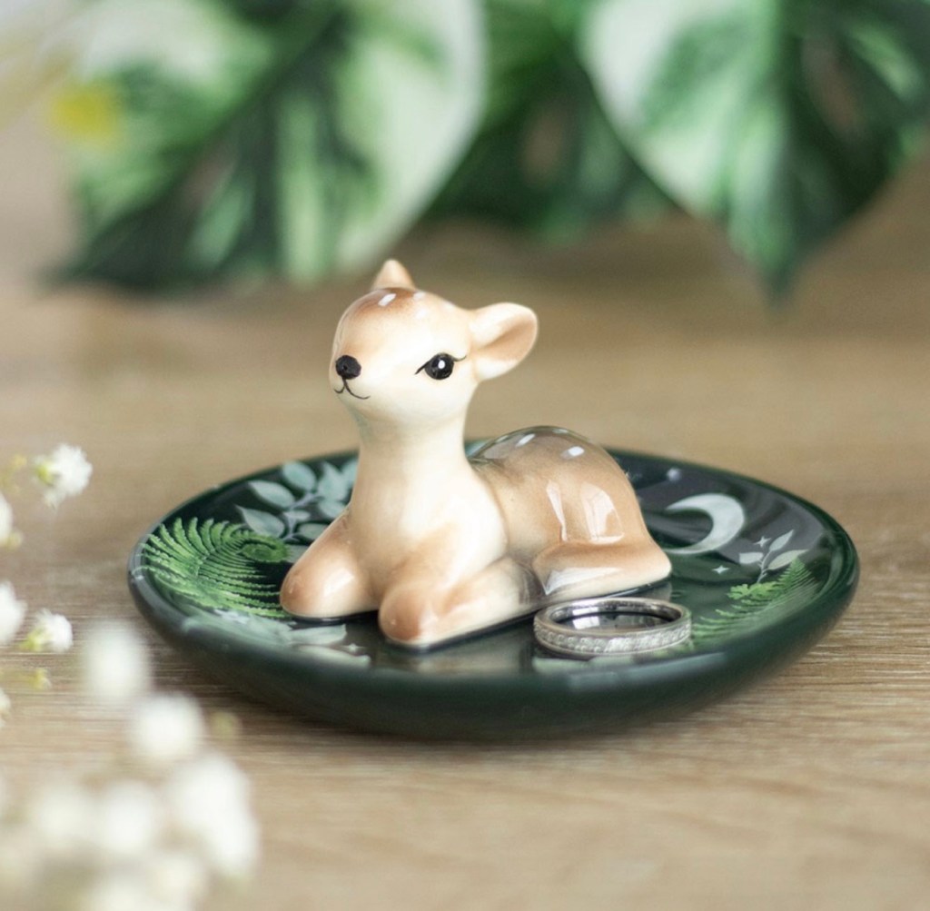 Green Fawn Trinket Dish