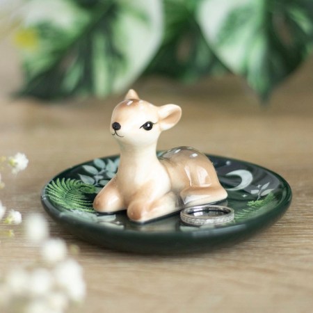 Green Fawn Trinket Dish