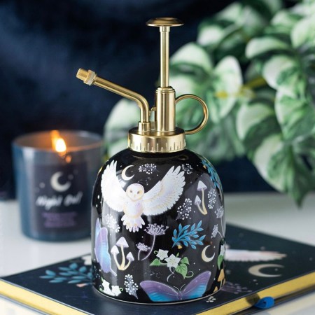 Night Flight Owl Print Ceramic Plant Mister