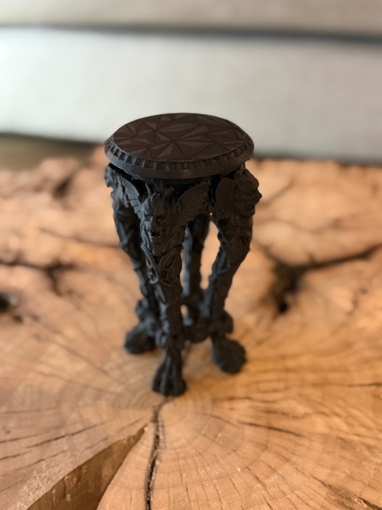 Gothic Gargoyle Pillar Candle Stand Holder